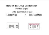Monarch 1131 PN  BEST BEFORE  (20,000 labels) (includes ink roller)