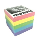 Olympic Memo Cube Refill Large Full Size Assorted Colours