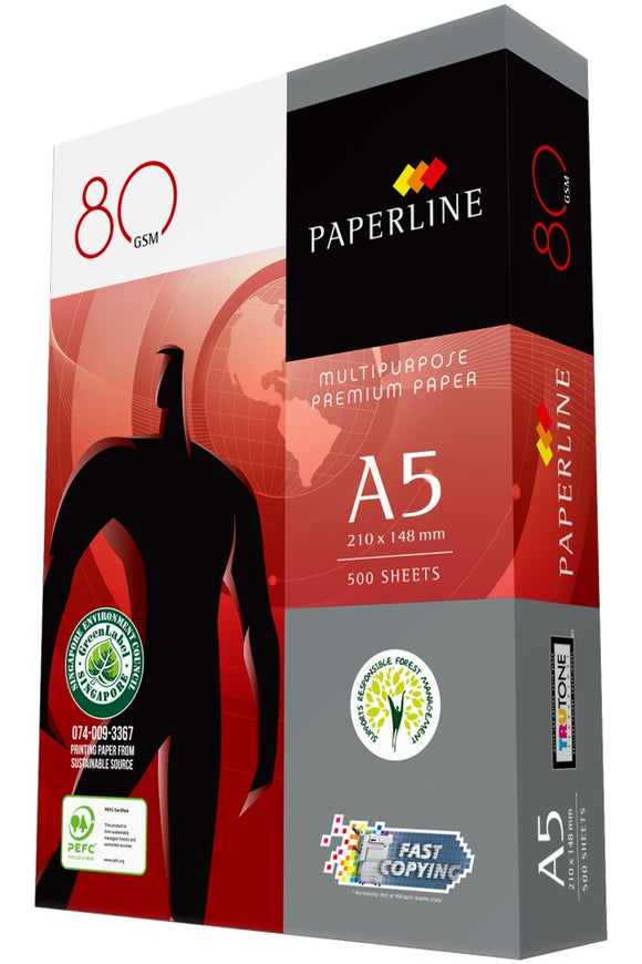 A5  PaperLine  Carbon Neutral Copy Paper 80gsm BOX  10 Reams