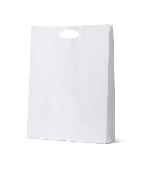 Paper Dcut White Kraft Bag - Large - 50/Ctn SKU: DC W3