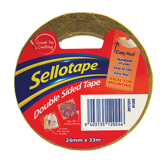 Sellotape 1205 Double Sided Tape 24mm x 33m