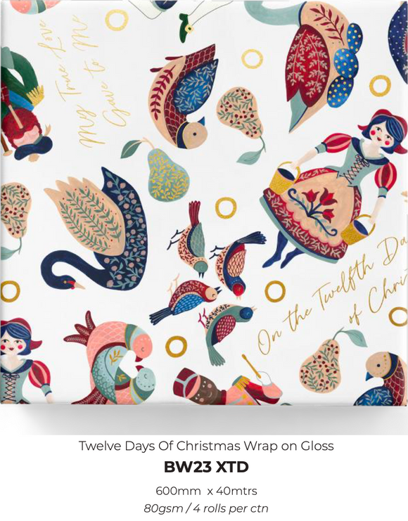 Twelve Days Of Christmas Wrap on Gloss