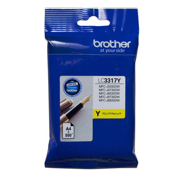 Brother LC3317Y Original Standard Yield Inkjet Ink Cartridge - Yellow Pack - 550 Pages