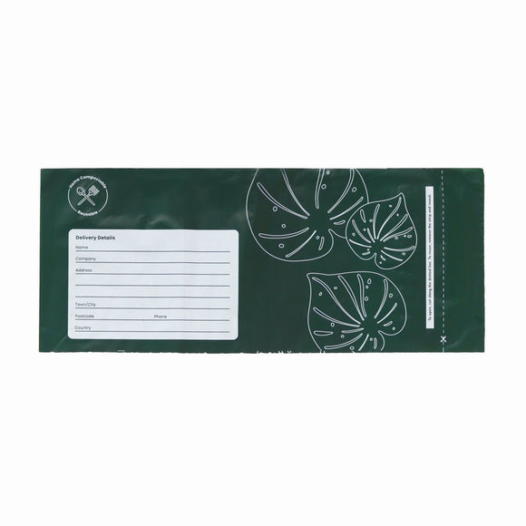 eco-pack ECO-DLE 150(w)x260(h)+50(flap)mm Compostable Resealable Courier Bags Packet of 100