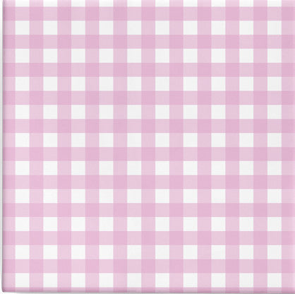gingham check pale pink on matte