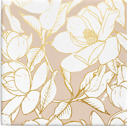 magnolia sketch beige & gold on gloss