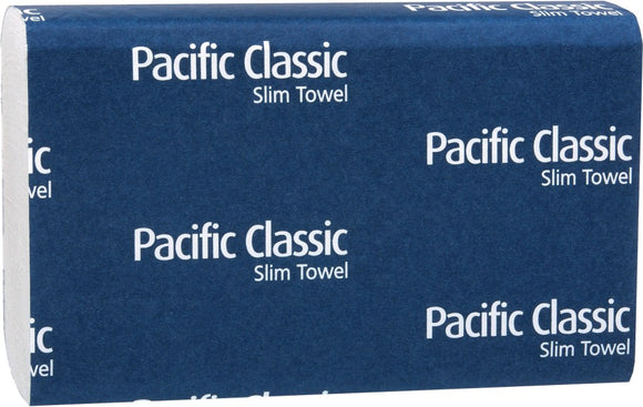 Pacific Classic Slimtowel White 200 Sheets per Pack SC-100 Carton of 20