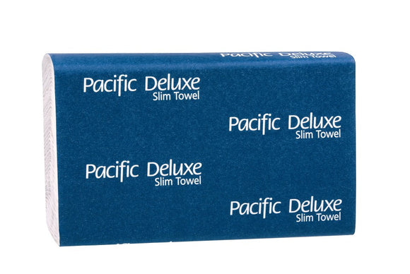 Pacific Deluxe Slimtowel Hand Towel White 200 Sheets per Pack SD200 Carton of 16