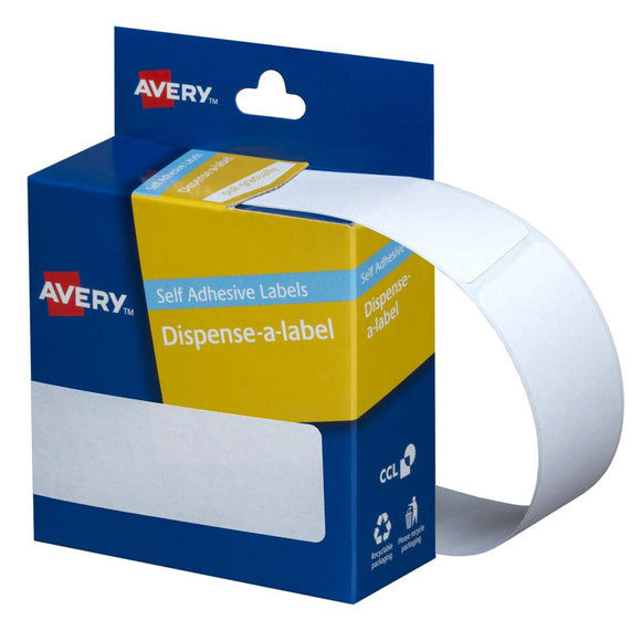 Avery White Rectangle Dispenser Stickers, 101 x 24 mm, 160 Labels, Handwritable (937226)