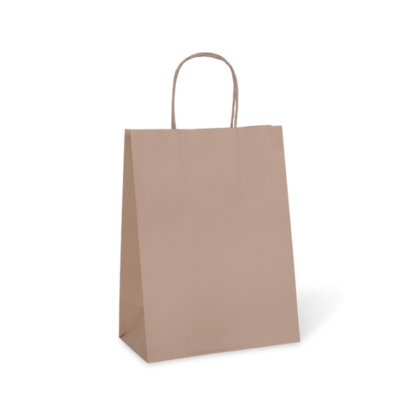 Junior / #10 Small Petite Brown Paper Twist Handle Bags  /  250  -  BEST SELLER