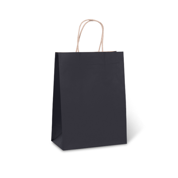 #10 Small BLACK Petite Paper Twist Handle Bag / Carton 250