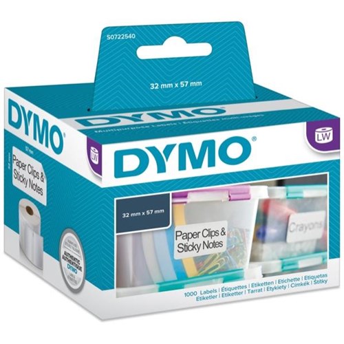 Dymo LabelWriter original Multi Purpose Labels 11354 57x32mm, Box of 1000 LW