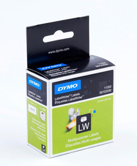 Dymo Label Writer Multi Purpose Labels 13mm x 25mm