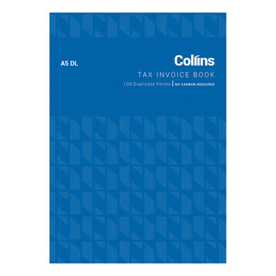 Collins Tax Invoice A5/100 DL No Carbon Required