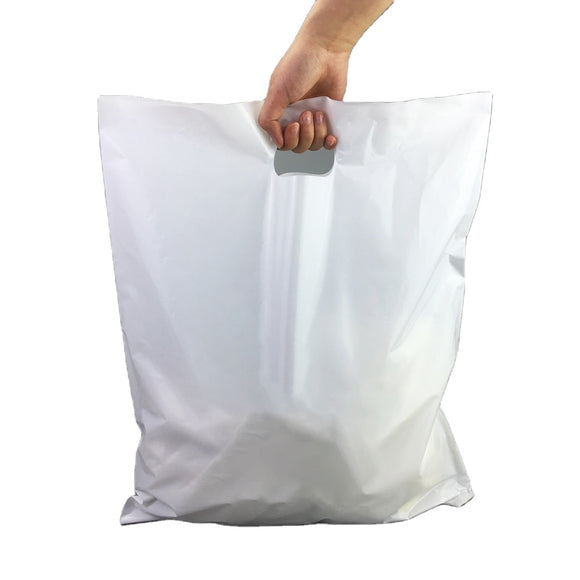 Retail Carry Bag White 250mmx350mm 100 pack 70micron
