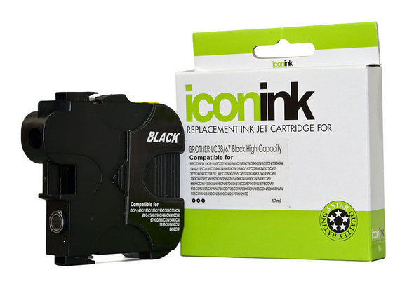 Icon Compatible Brother LC38 LC67 Black Ink Cartridge