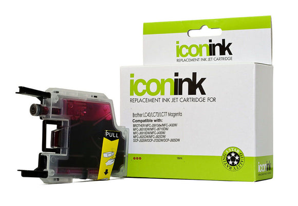 Icon Compatible Brother LC77 LC73 LC40 Magenta Ink Cartridge