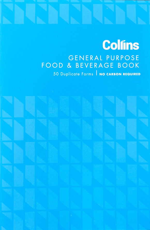 Collins General Purpose Food and Beverage Restaurant Order Docket Book Duplicate / 50