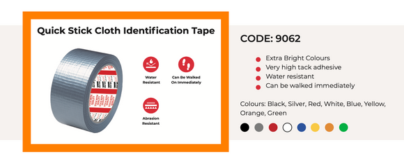 Quick Stick Cloth Identification Tape Red