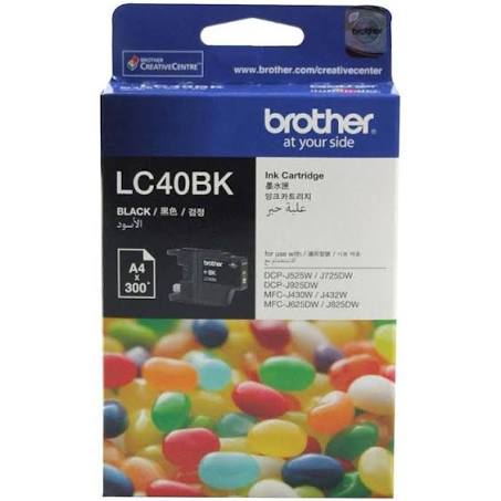 Brother LC40BK Ink cartridge black 300 pages 5%