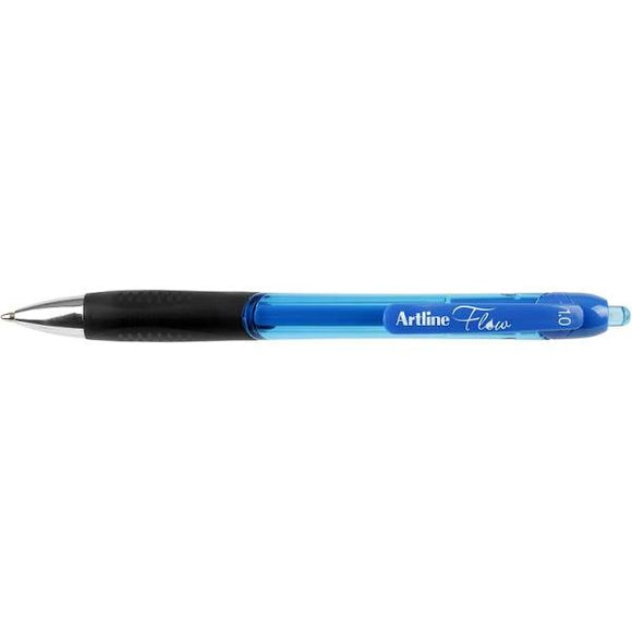 Artline Flow Gel Ink Pen Retractable 1.0mm Blue