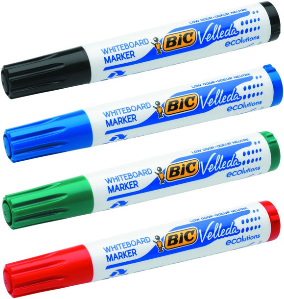 BiC Velleda Whiteboard Marker Bullet 1.0mm Assorted Standard Colours Set 4