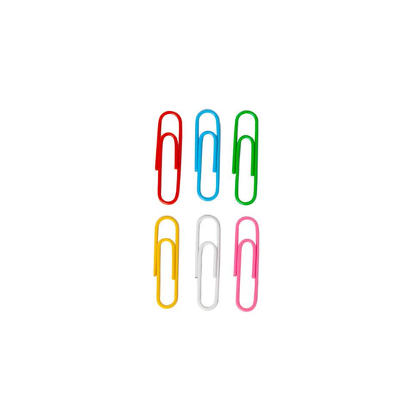 Coloured Paper Clips  /  pack 200