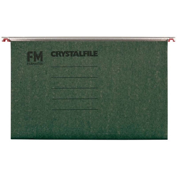 FM Crystalfile Suspension Files Foolscap Green Box 50  (Tabs & Inserts included)