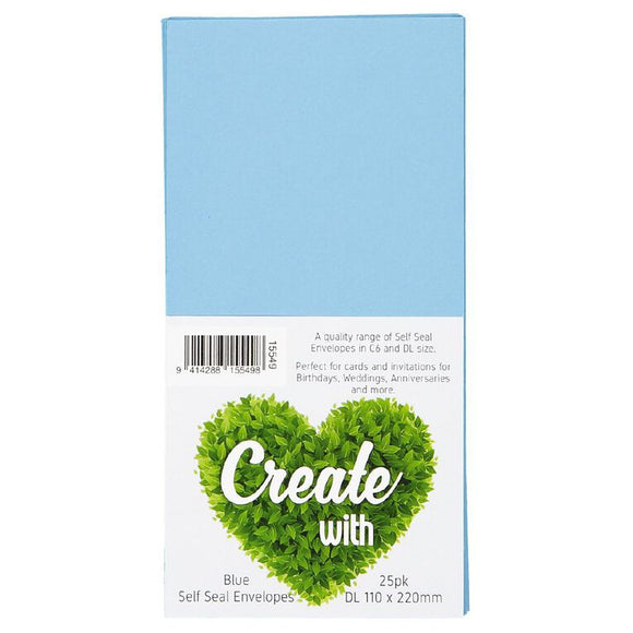 Create With DL Envelope Blue 25 pk