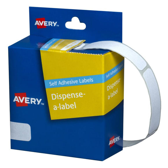 Avery White Rectangle Dispenser Stickers 49 x 13 mm 550 Labels Handwritable (937212)