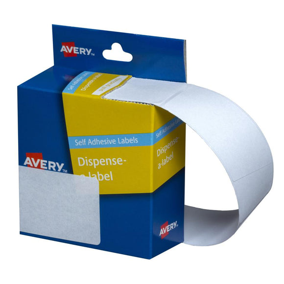 Avery White Rectangle Dispenser Stickers 63 x 44 mm 150 Labels Handwritable (937223)
