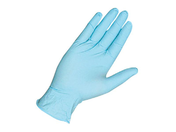 Disposable Blue Nitrile Powder Free Gloves XL Box of 100
