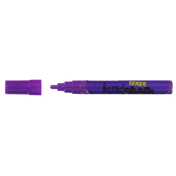 Texta Liquid Chalk Markers Dry Wipe Bullet 4.5mm Purple