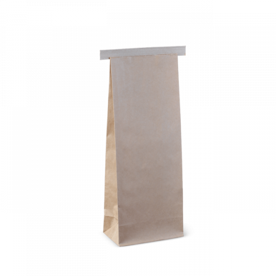 Tin Tie Paper Bag Brown Kraft-127x76x327mm-500/Case