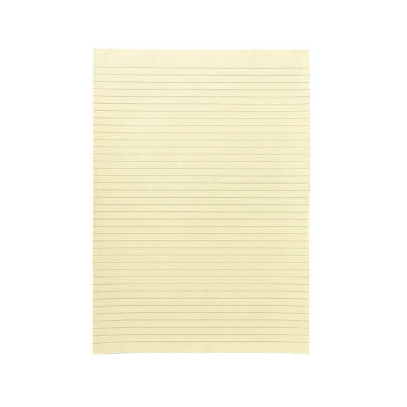 Topless Writing Pad A4 Ruled Yellow  50 Leaf