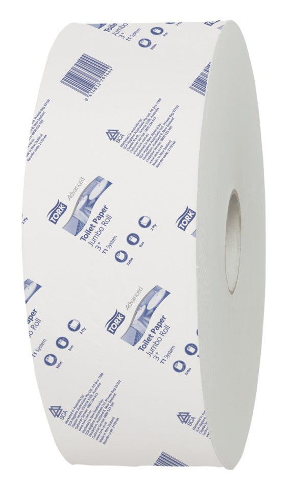 Tork Advanced Jumbo Roll Toilet Paper 2 Ply White 320 meters per Roll / Carton of 6