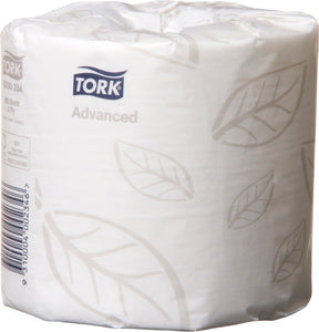 Tork Soft Conventional Toilet Roll 2 Ply White 400 Sheets per Roll 0000234 Carton of 48