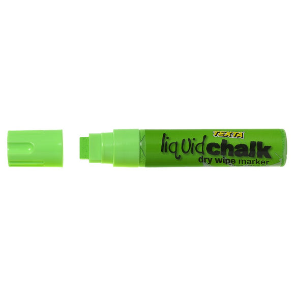 Texta Liquid Chalk Marker Dry-Wipe Jumbo Chisel Tip 15.0mm Green
