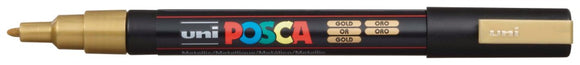 Uni Posca Marker 0.9-1.3mm Fine Gold PC-3M
