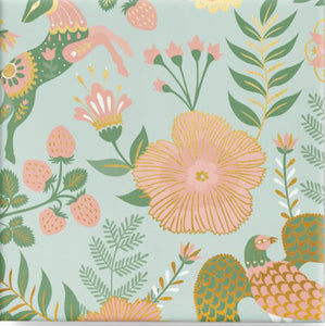 Reindeer Garden Gloss Wrap Mint, Sage &amp; Apricot