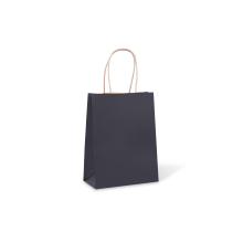 #6 Extra Small BLACK Petite Paper Twist Handle Bags 200H x 150W / Carton 250
