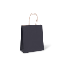 #8 Small BLACK Petite Paper Twist Handle Bags 215H x 180W / Carton 250