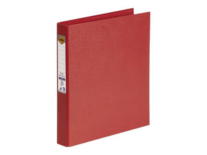 Marbig PE Linen Ring Binder A4 2D 25mm Red