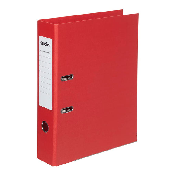 Lever Arch File FS Linen Red