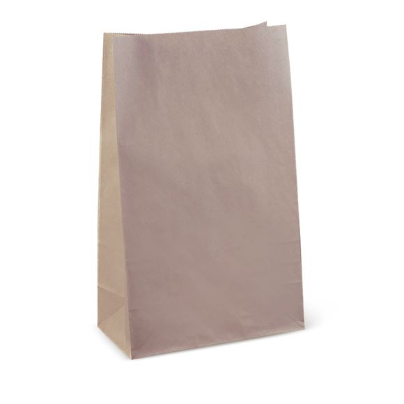 #25  Heavy Duty Block Bottom Brown Paper Bag  540h x 355w x 165d  /  100
