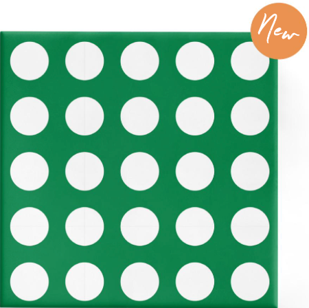 Polka Dot Green on gloss