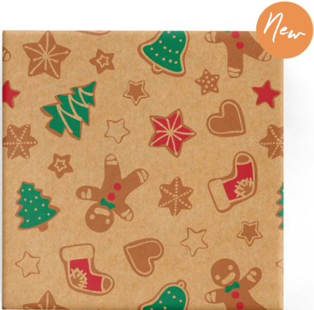 Xmas Gingerbread Red Green on Kraft