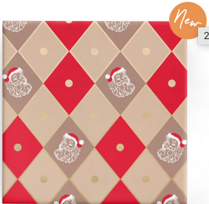 Harlequin Santa Beige Mocha Red on Gloss