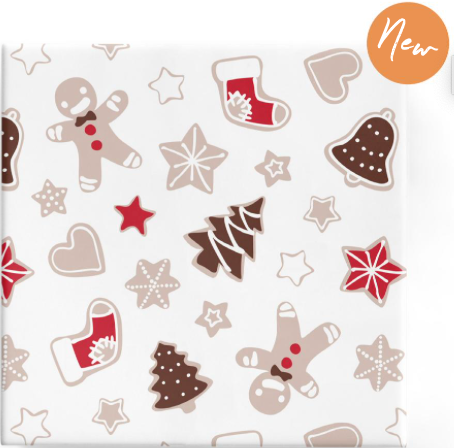 Xmas Gingerbread Red Beige Chocolate on Gloss