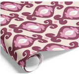 ikat beige burgundy on matte